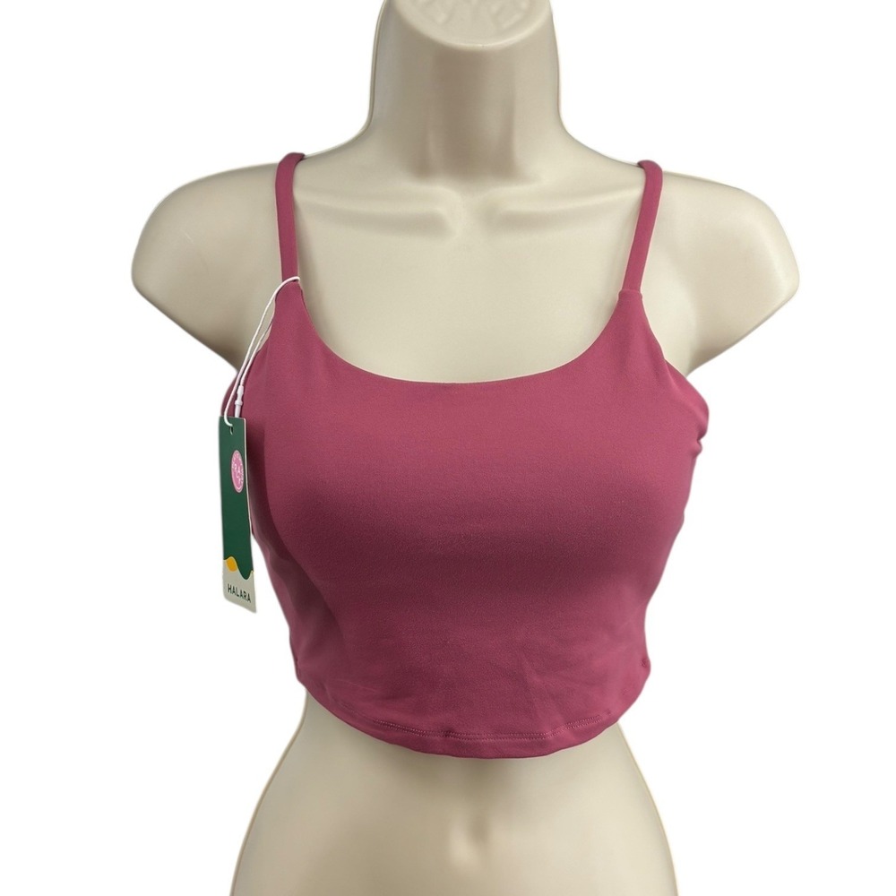 HALARA Coral Rose Cropped Athletic Cami Tank Womens S NWT